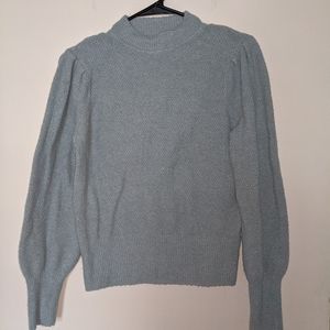❤️‍🔥3 for $15 Pink Republic puff sleeve baby blue sweater